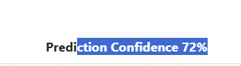 Prediction confidence score without reasoning